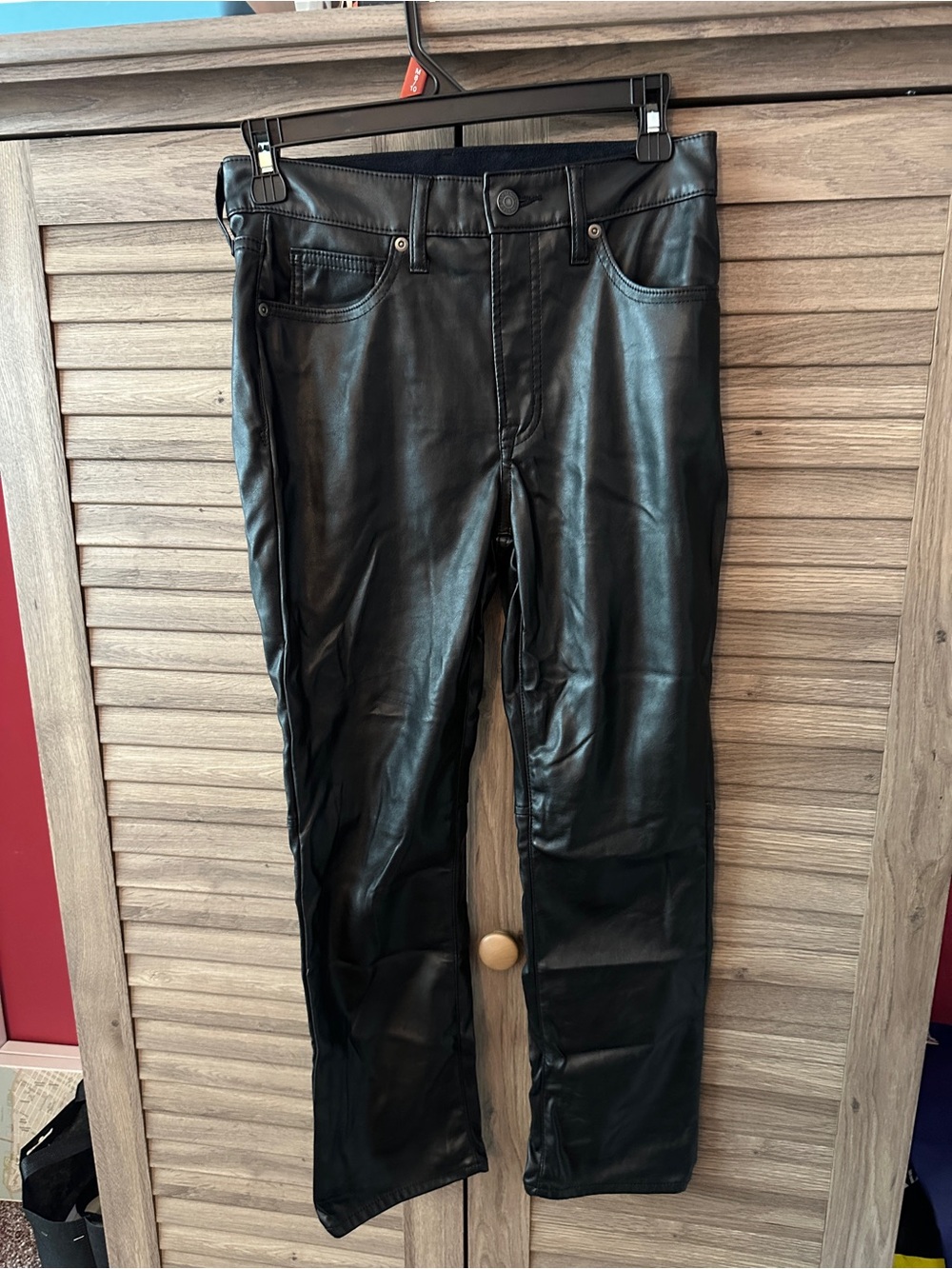 GAP Women’s Black Leather Pants - Sleek Urban Style